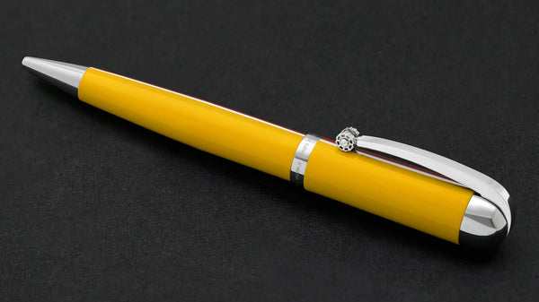 Visionary® Brass & Aluminum Enameled Ballpoint Pen - Aspen Gold / Red - Gifts for You 'n Me
