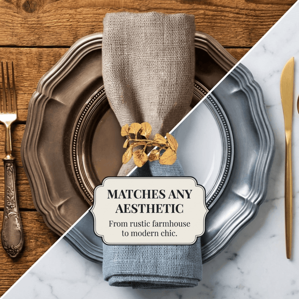 Gold Leaf Napkin Rings – Golden Harmony