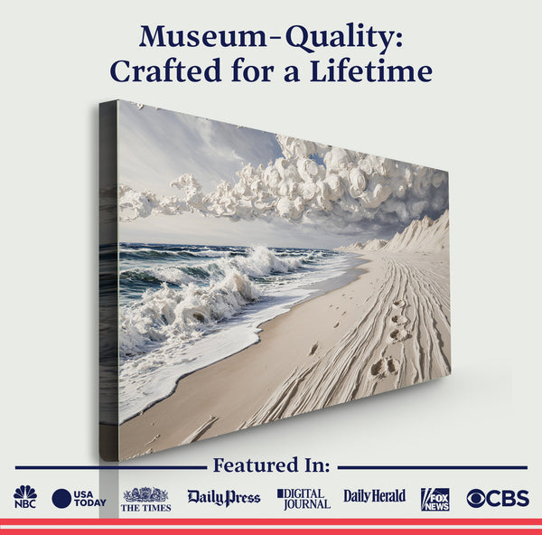 Footprints in the Sand Wall Art Tailored Canvases