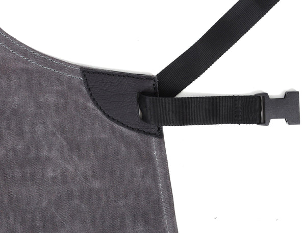 Arucas Leather Canvas Apron - Stress Grey - Gifts for You 'n Me