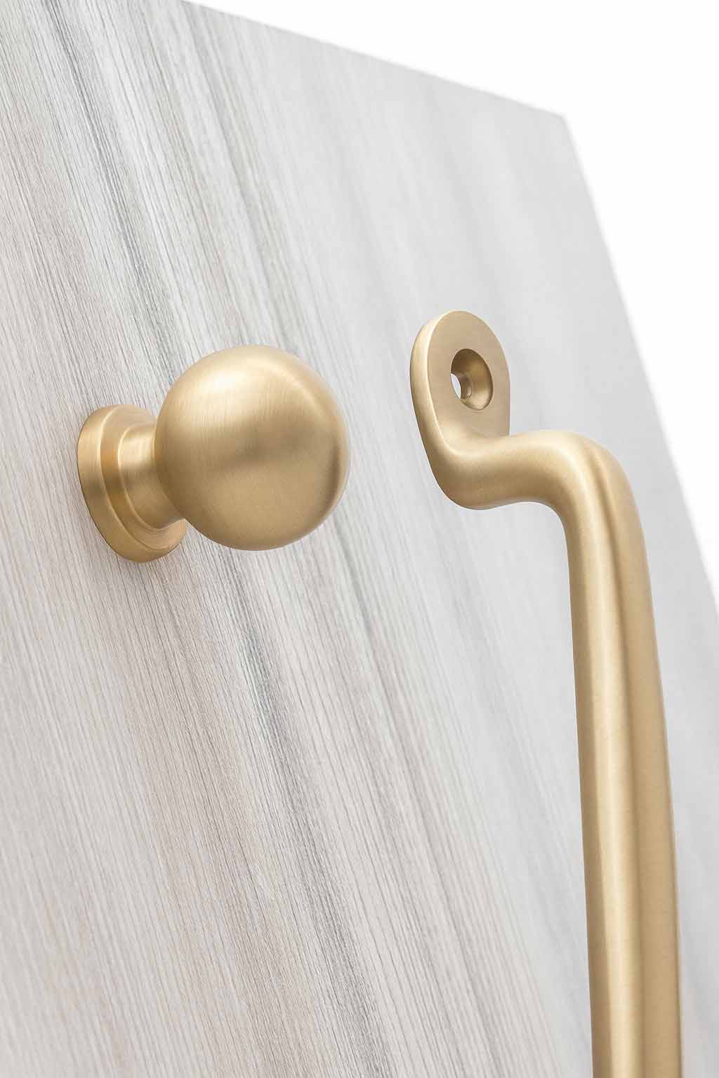 Brass Ball Knob - Brushed Brass