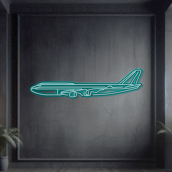 747-800 Metal Neon Aircraft Wall Art - NCN0004