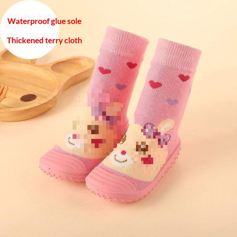 Newborn Baby Boys/Girls Socks With Anti-Slip Soft Rubber Soled Outdoor Foot Socks Animal Carton Floor Booties Socks For Kids