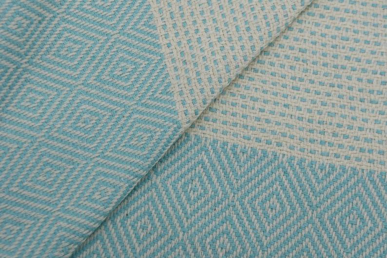 Dotty Diamond Turquoise Turkish Towel