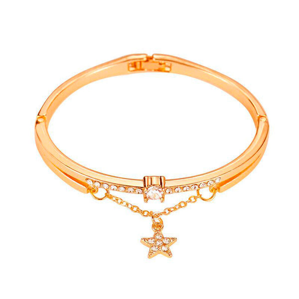 Rose Gold Stainless Steel Bracelets & Bangles Female Heart Forever Love Charm Bracelet For Women