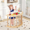 6 in 1 Kids Climbing Arch Playset wIth Removable Cushion and Stoppers-Natural