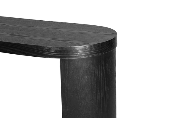 60'' Thick Top Entryway Table, Curved Legs, Support The Installation Of Inward-facing Or Outward-facing for Sofas, Entryway (Black) Vtng Furniture