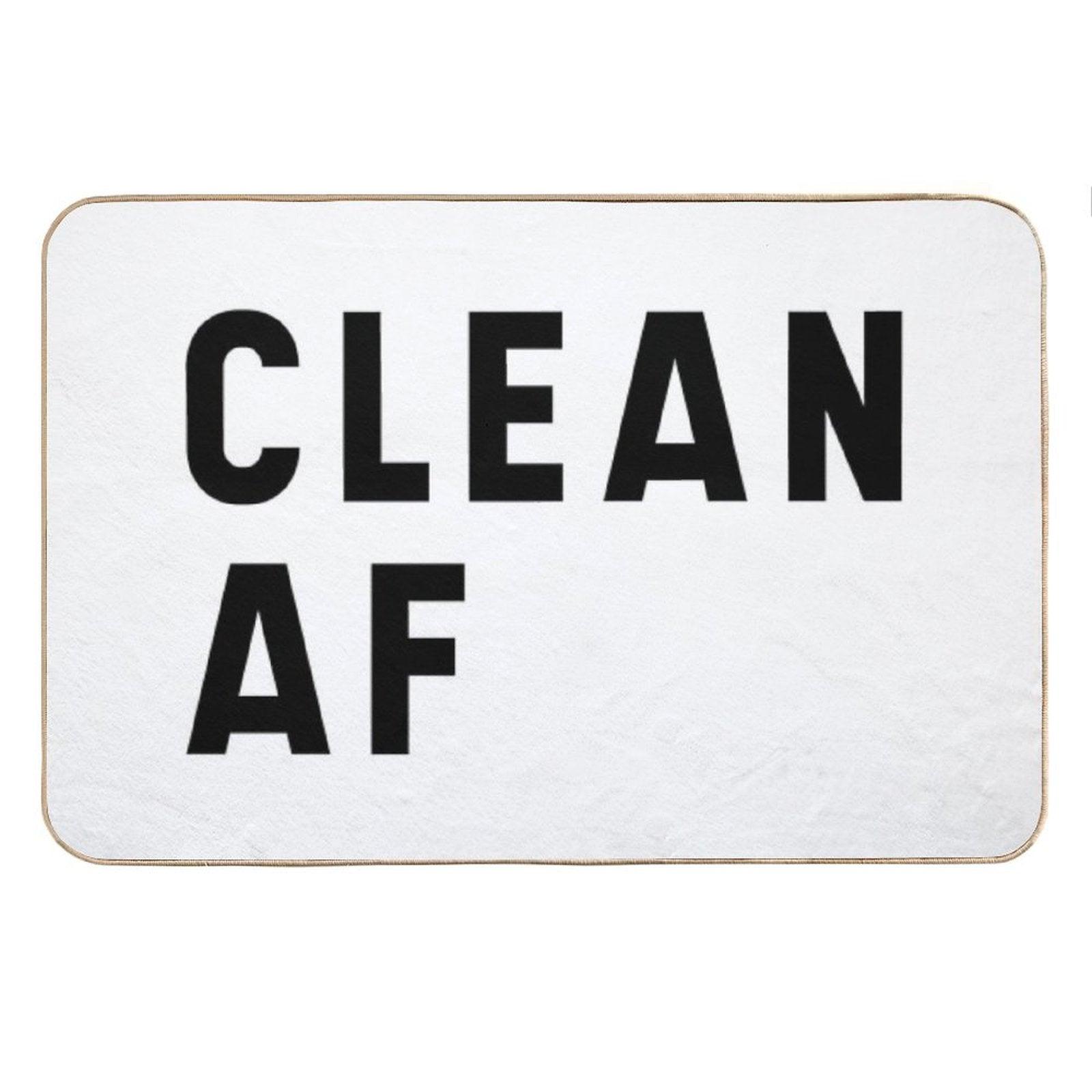 Clean AF - Funny Saying Bath Mat