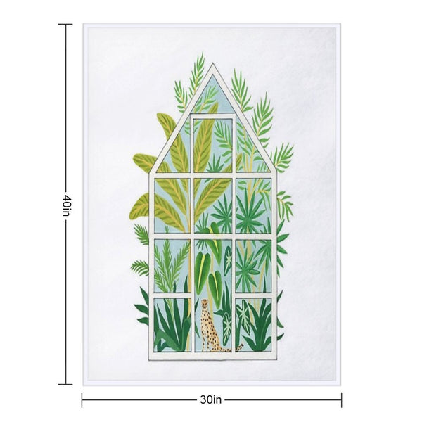 Jungle Greenhouse Velvety-soft Throw Blanket