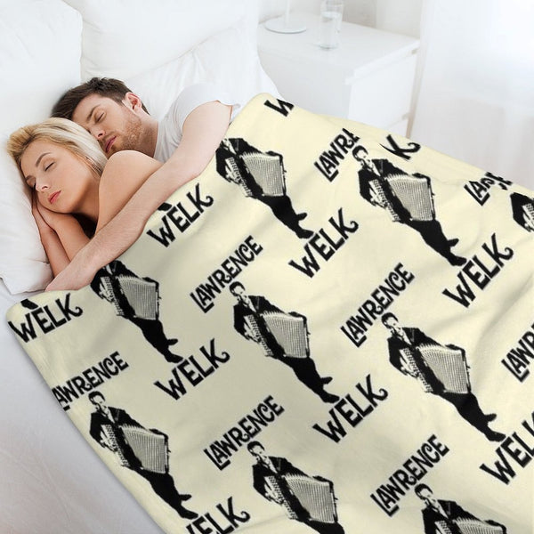 Lawrence Welk - Name - The Black Stencil Eco-conscious Throw Blanket