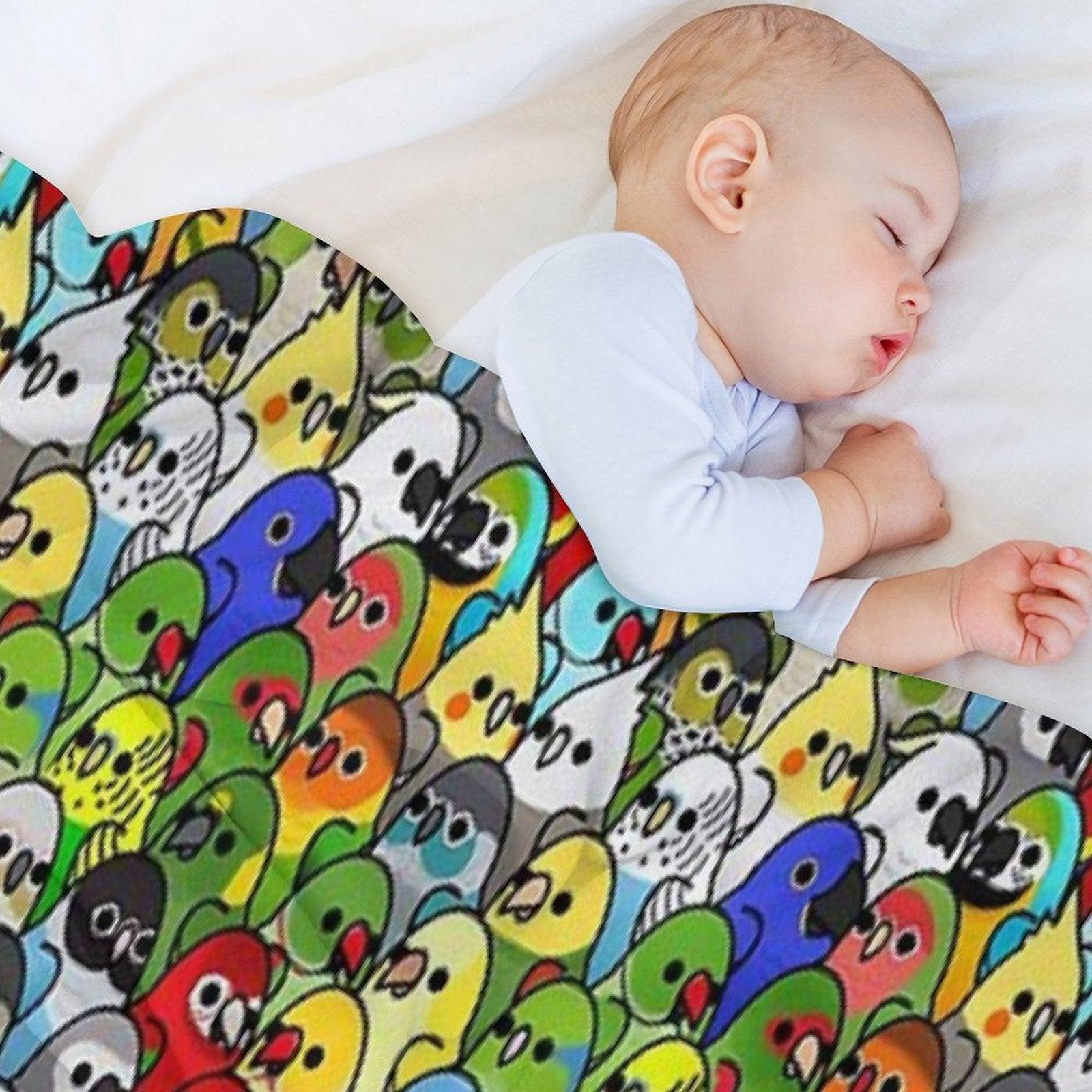 Too Many Birds! Bird Squad Classic Throw Blanket