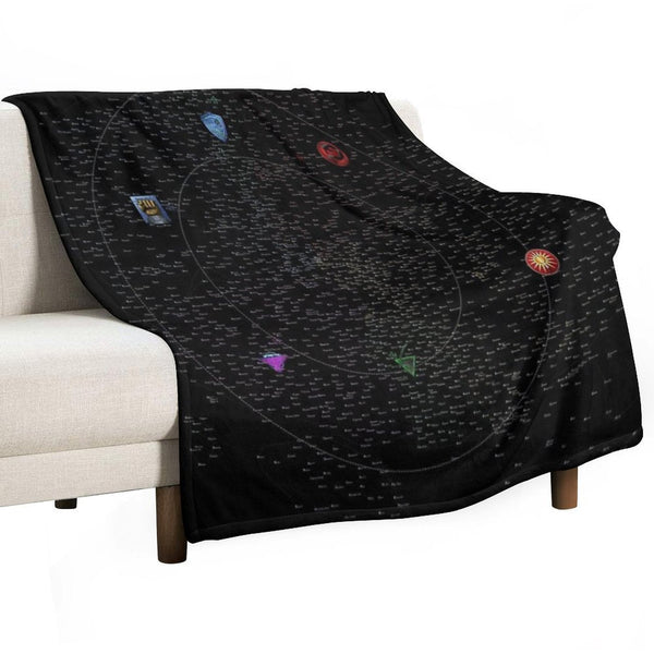 Map of The Inner Sphere Ca. 3048 (transparent) Multi-functional Throw Blanket