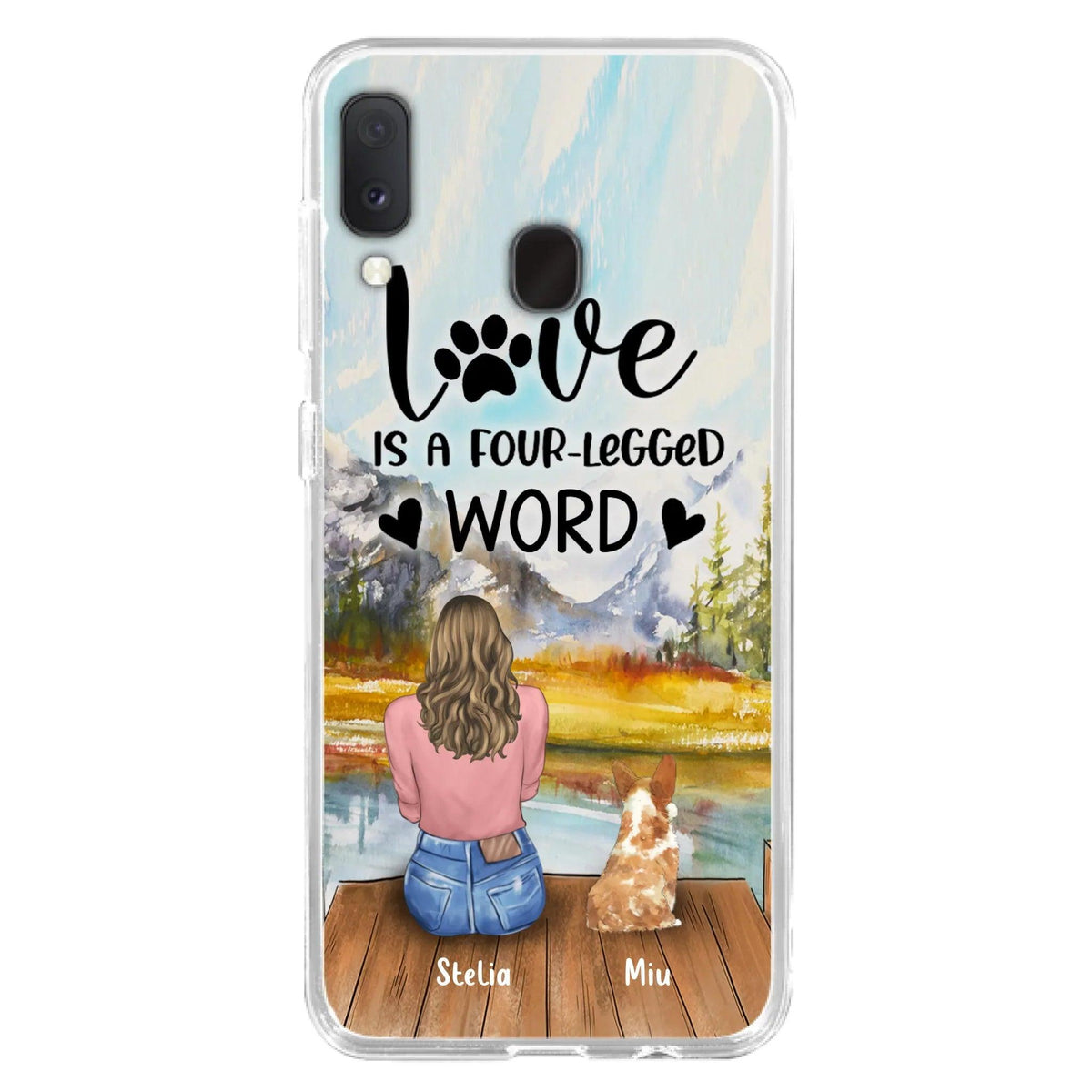Custom Personalized Pet Mom/Pet Dad Phone Case - Gift for Dog Lovers/Cat Lovers - Up to 4 Pets - Life is better with fur babies