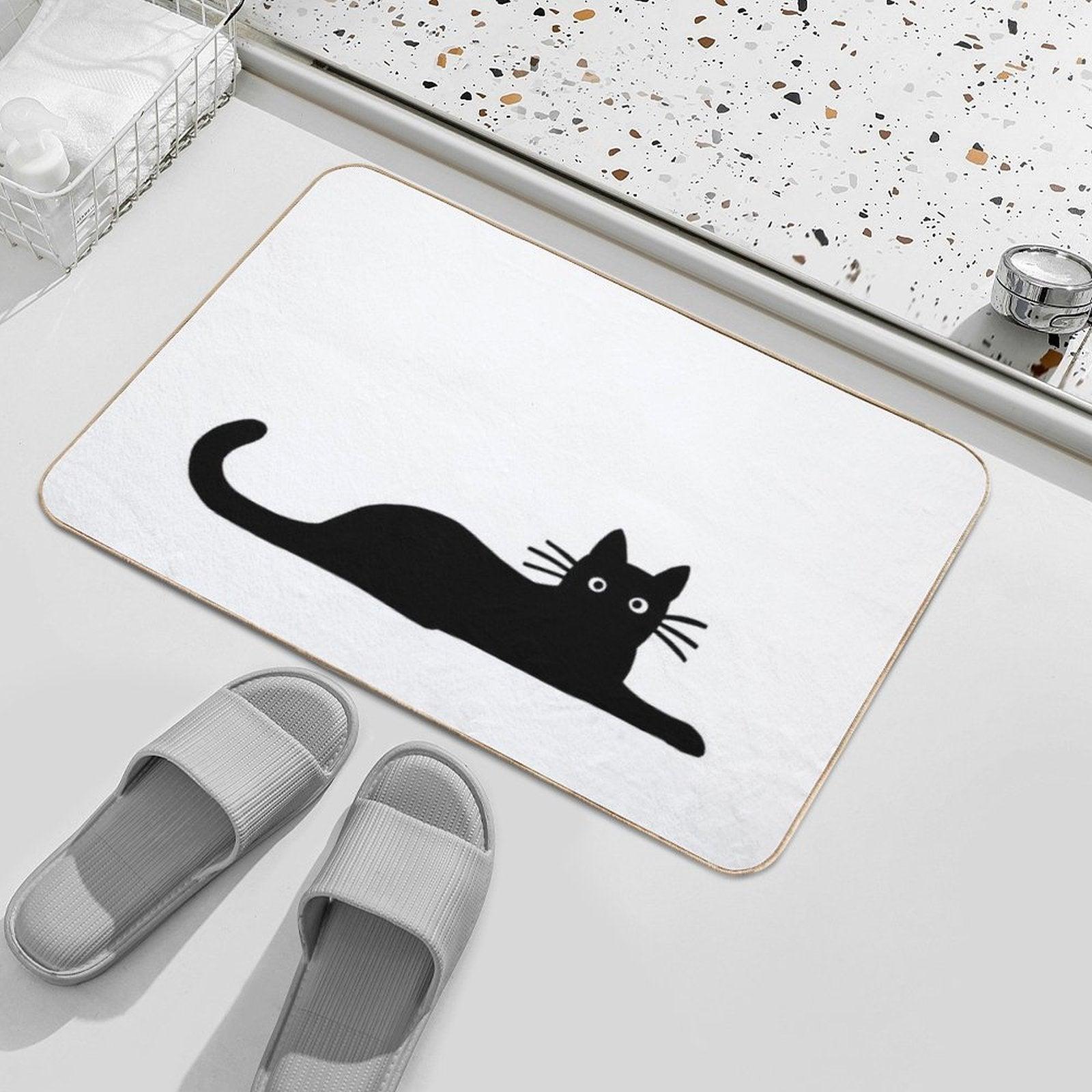 Black Cat Bath Mat