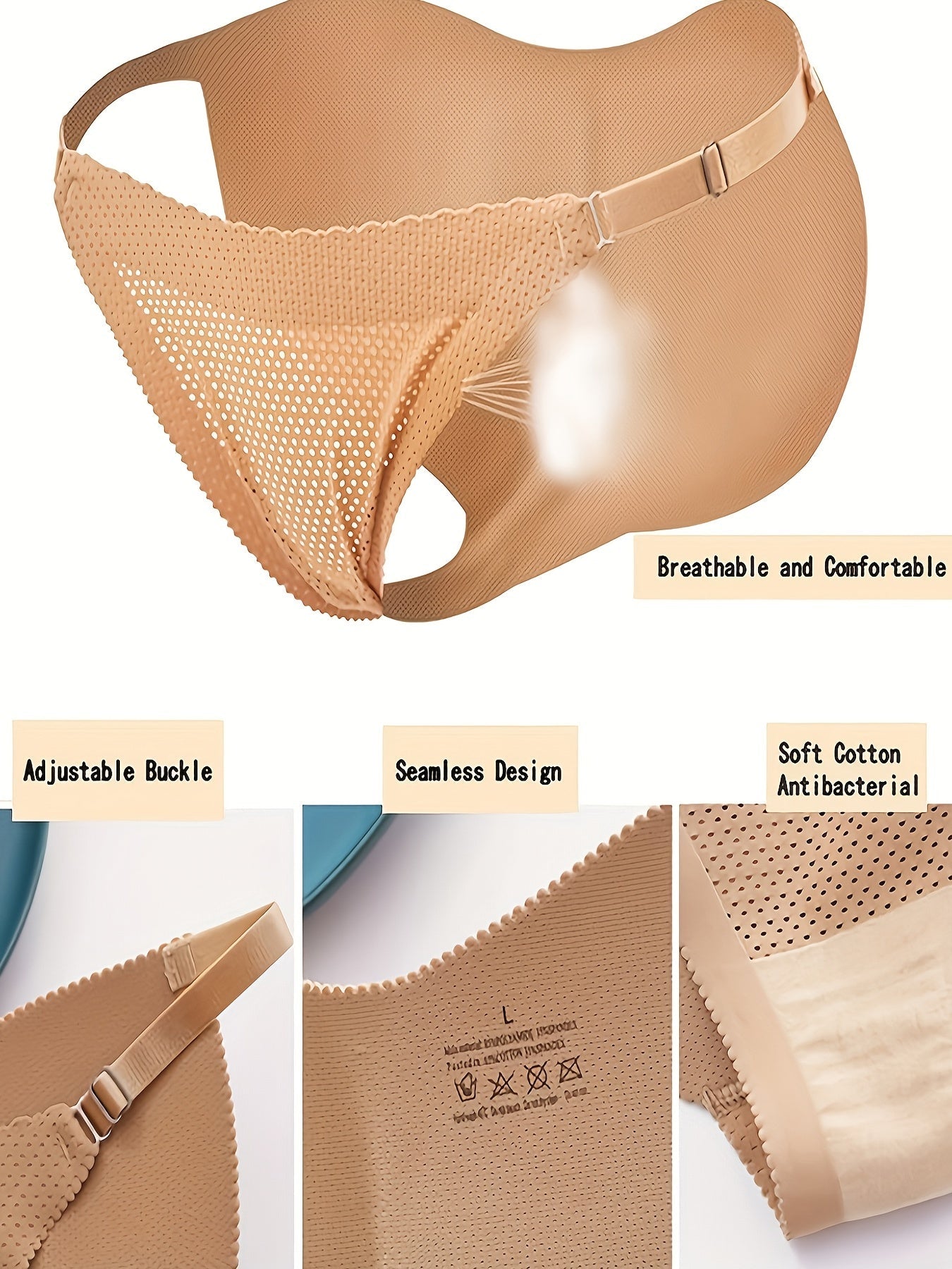 Invisible Boost Fake Butt Lifting Bikini Panties for Women – Ultra-Thin Breathable and Seamless Women's Lingerie for Natural Enhancement and All-Day Comfort