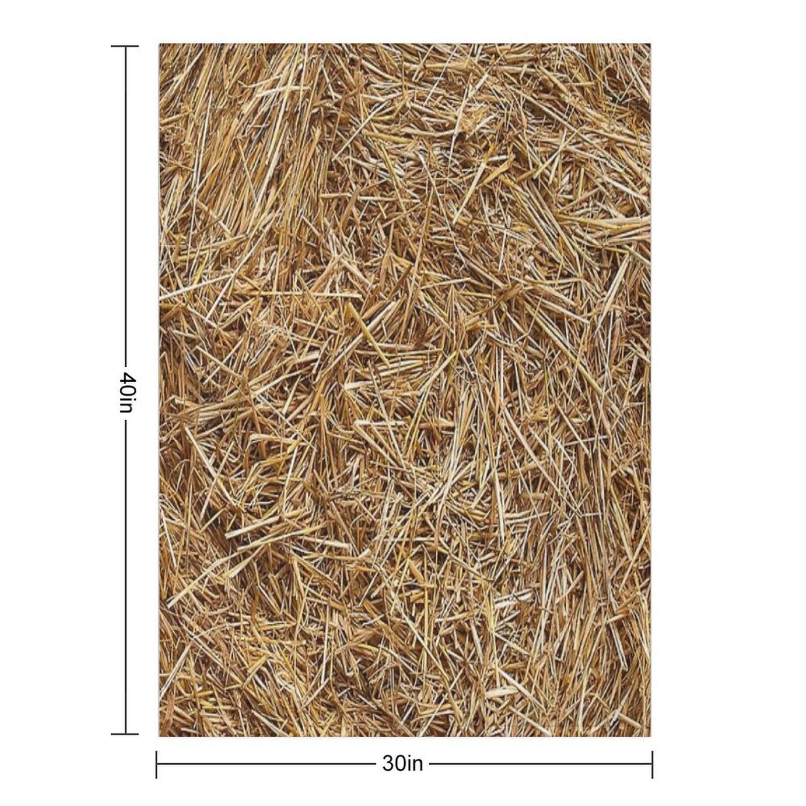 Sunny Natural Hay, Straw Throw Blanket