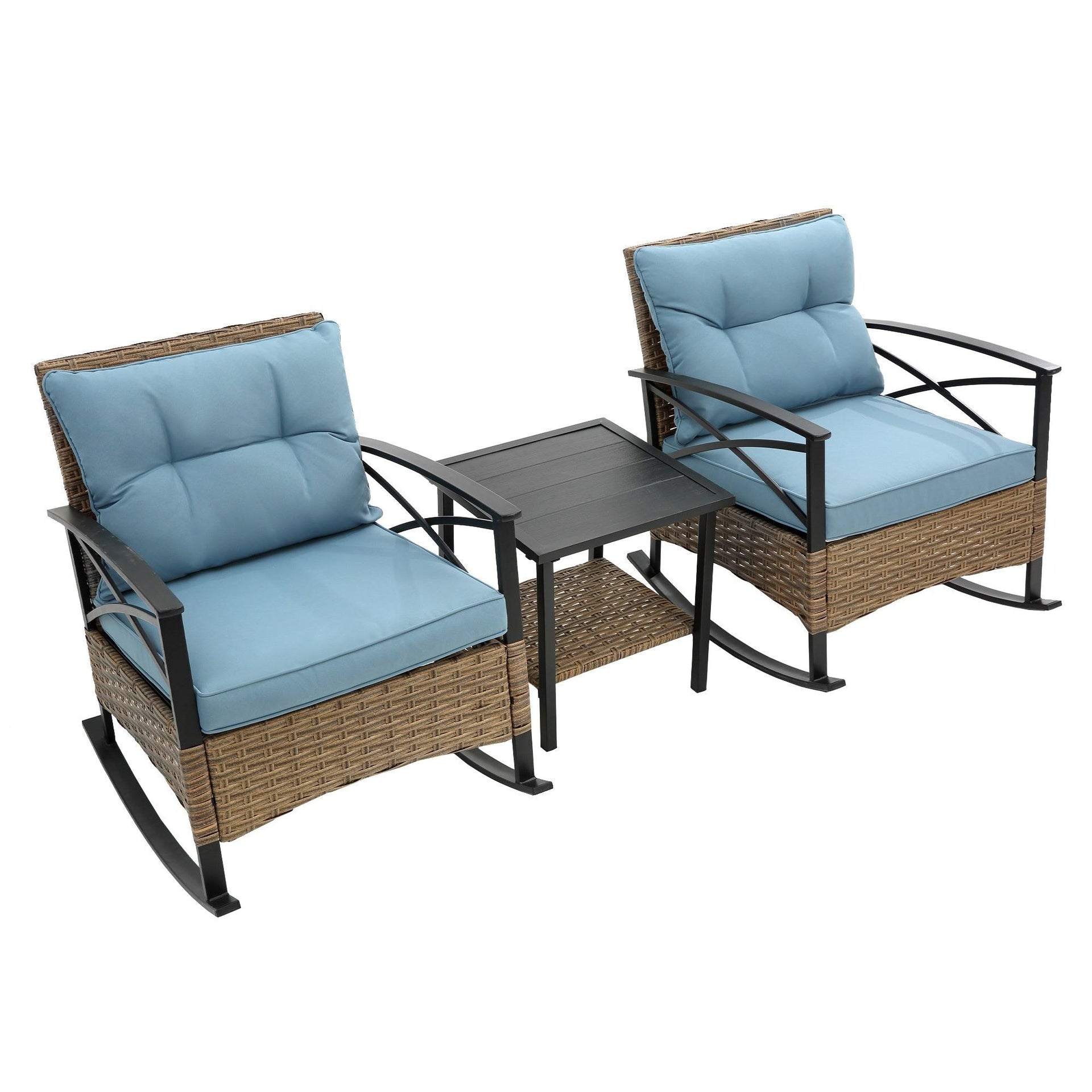 Outdoor Rocking Rattan Set