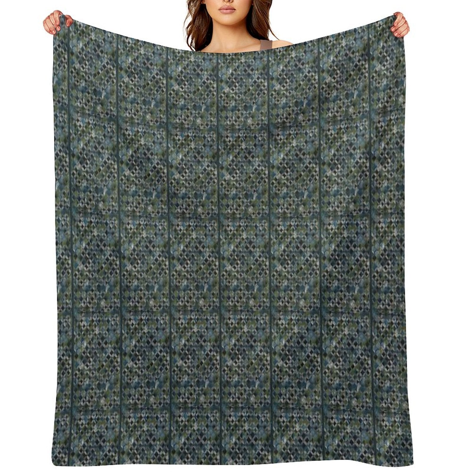 Blue Pattern 7 Versatility Throw Blanket