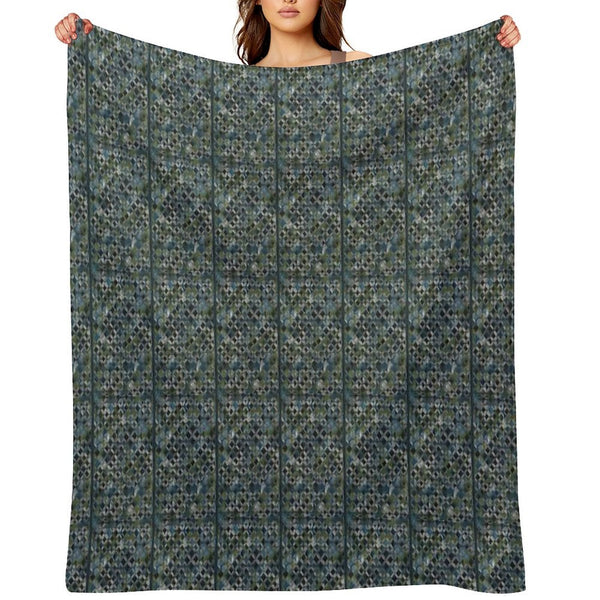 Blue Pattern 7 Versatility Throw Blanket