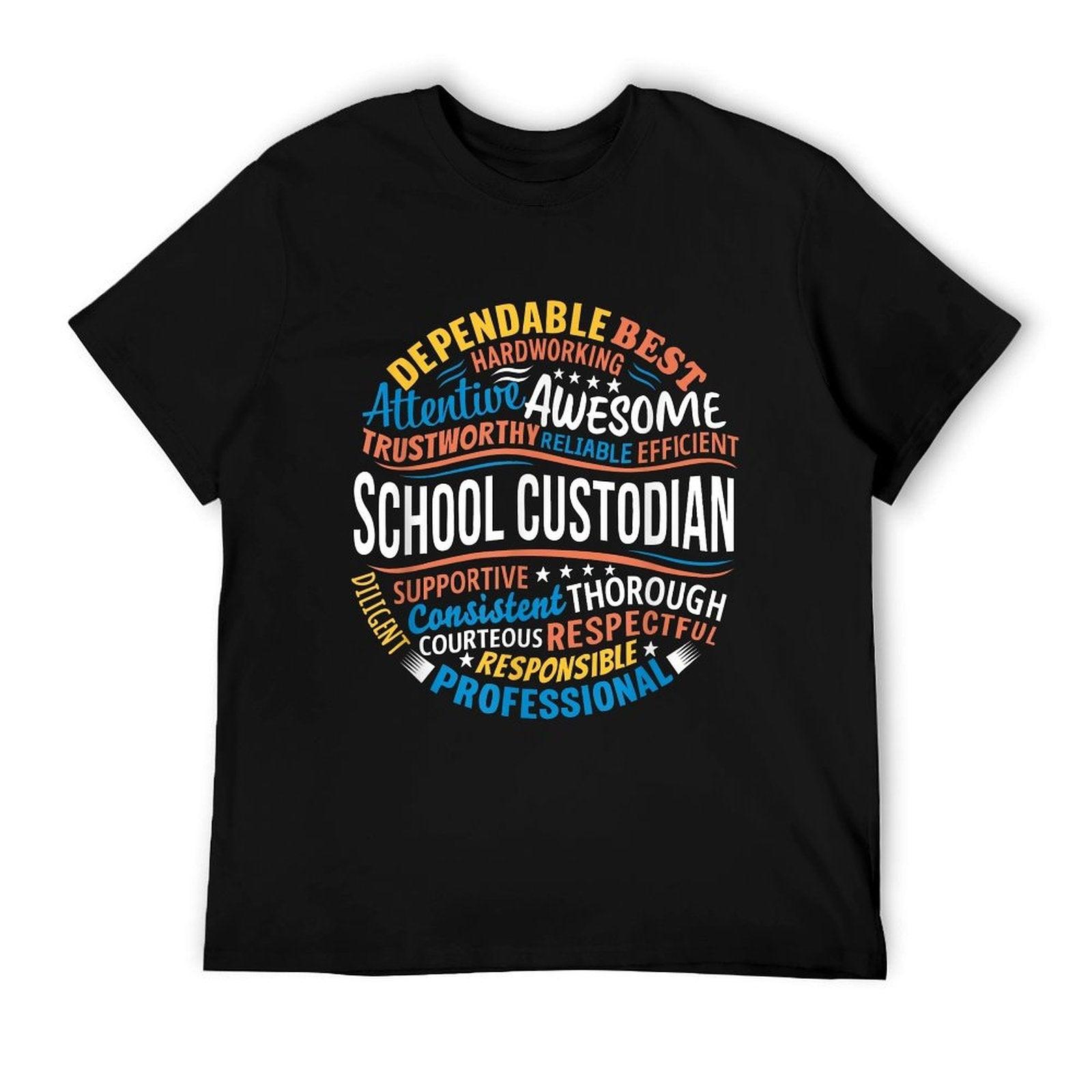 School Custodian Shirts Funny Appreciation Gift T-Shirt