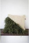 Handwoven Pillow "Forest" Moss - Moss