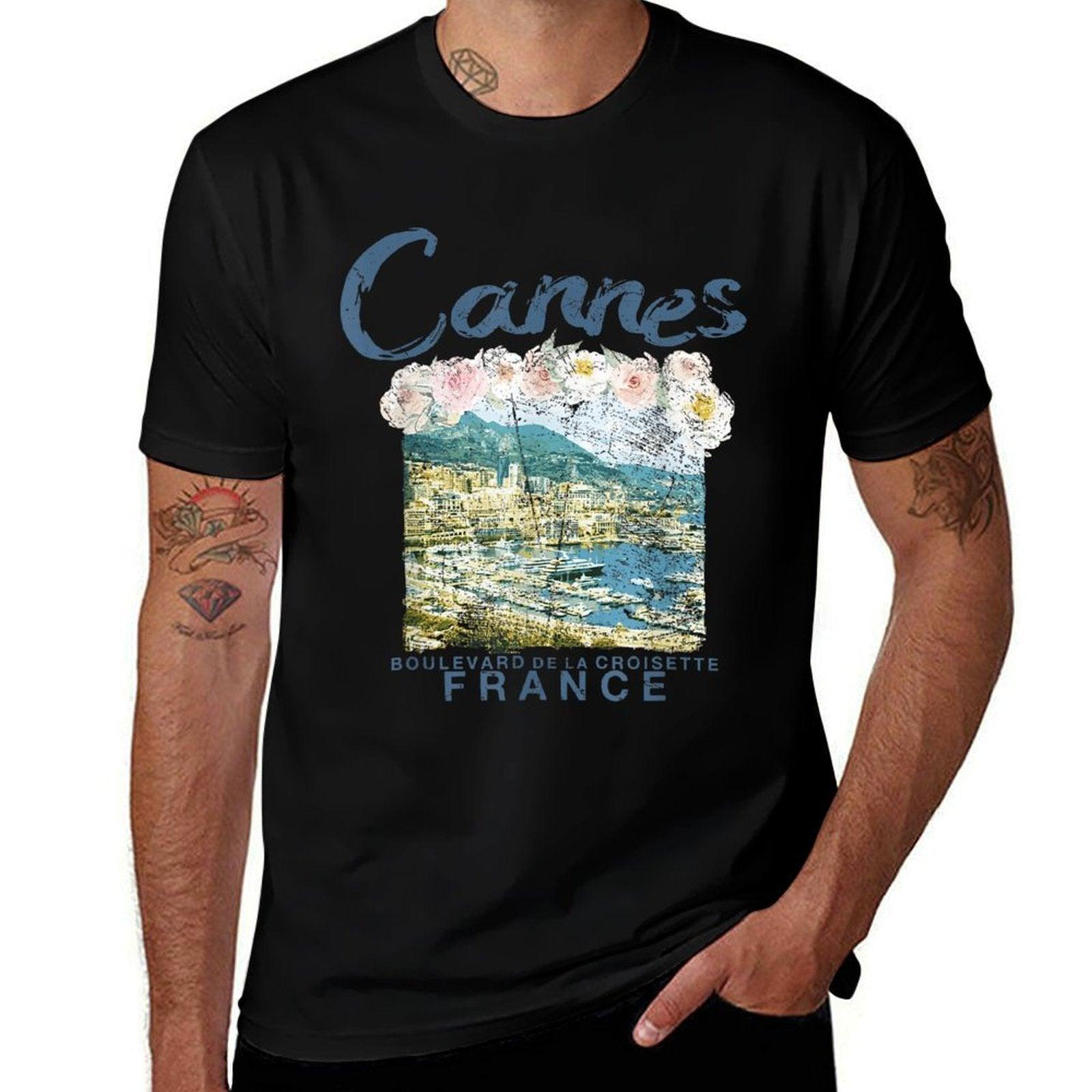 FRANCE Cannes French Riviera Vintage Travel T  Tagless Design T-Shirt