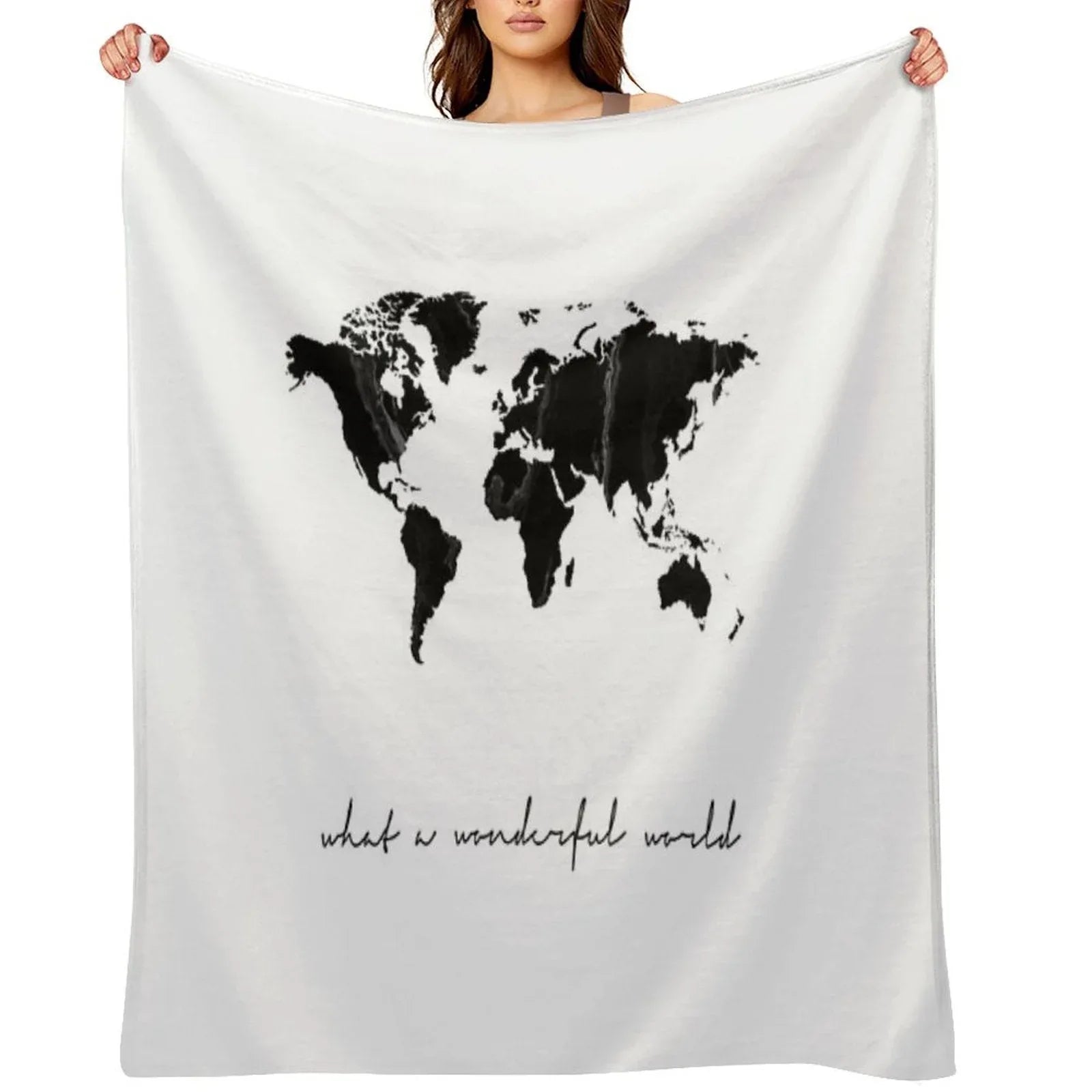 World Map Print, Scandinavian, Nordic, Marble, Fashion Print, Scandinavian Art, Modern Art, Wall Art, Print, Minimalistic, Moder Throw Blanket