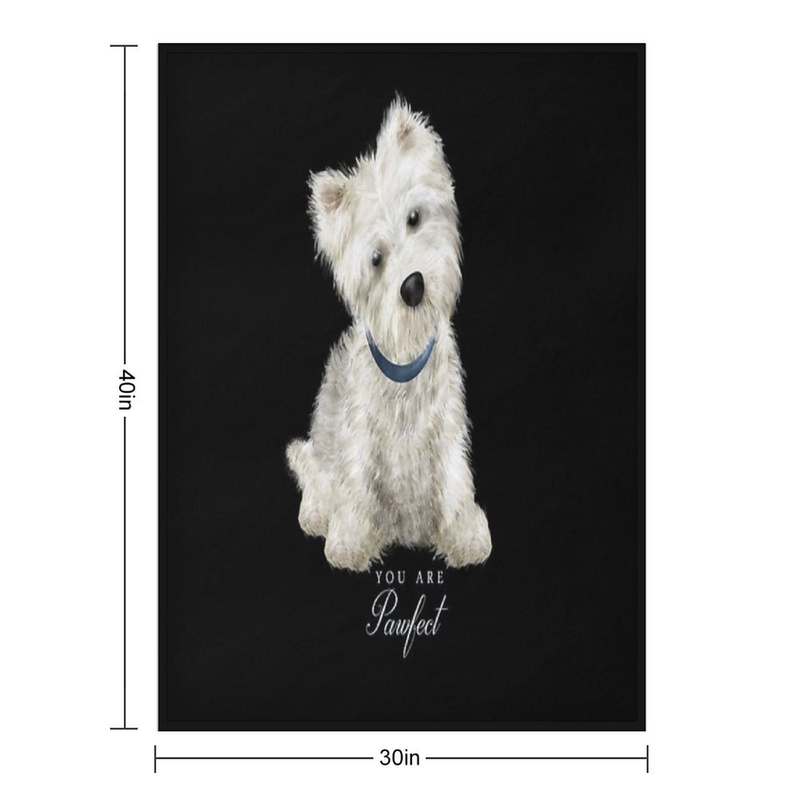 Pawfect Lovely Westie Gift-ready Throw Blanket