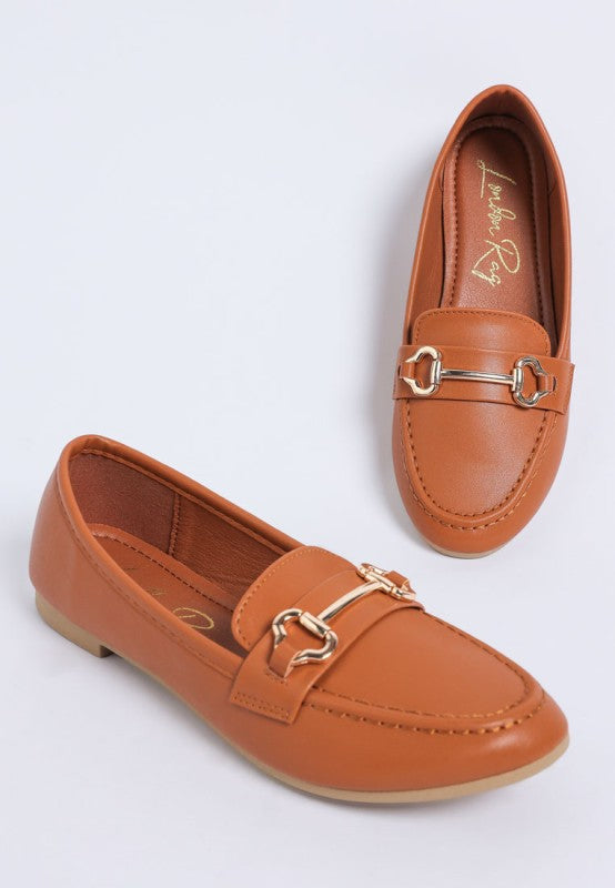 Pingle Horsebit Faux Leather Loafers