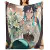 Genshin Impact - Venti Official Birthday Artwork 2024 Velvety-soft Throw Blanket