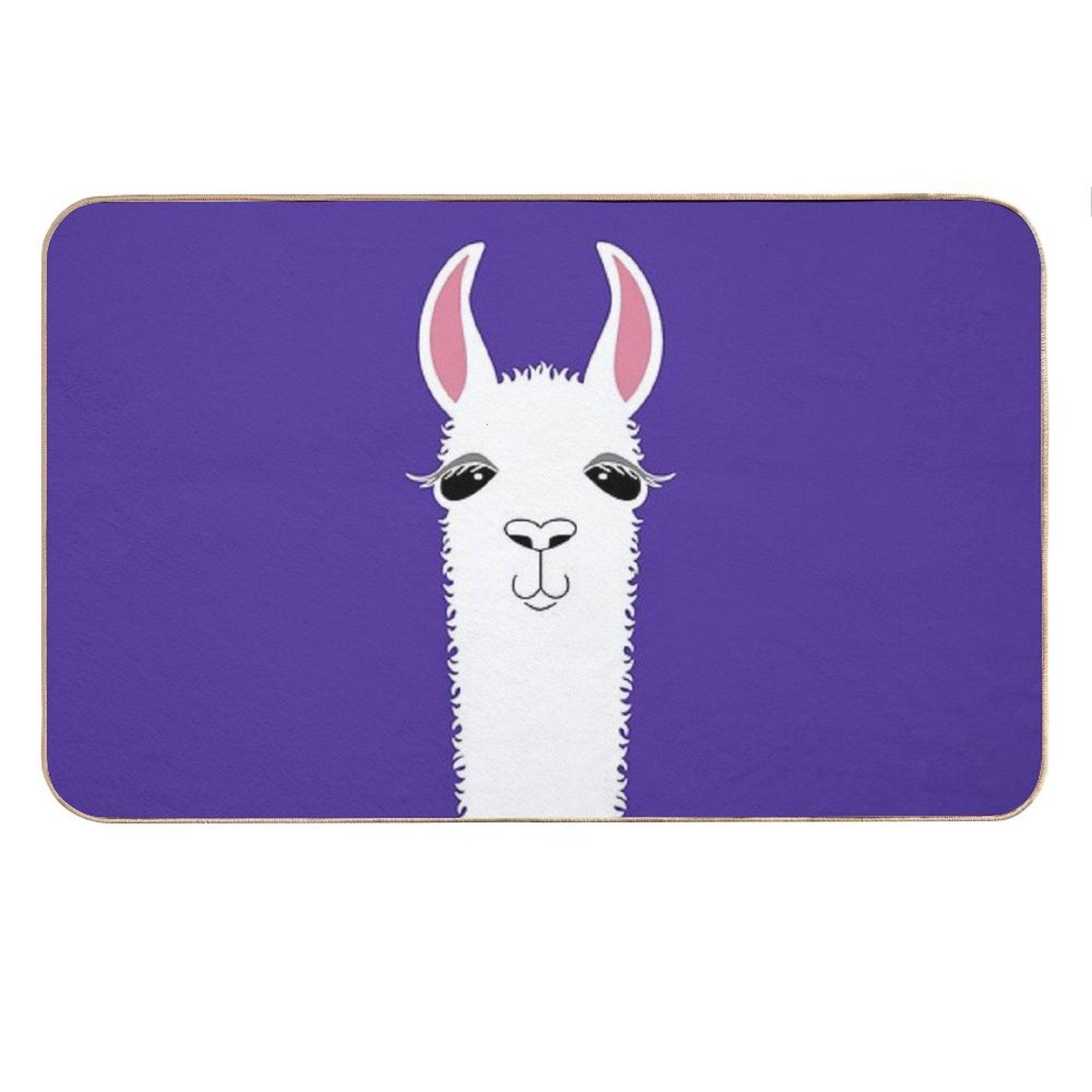 LLAMA PORTRAIT #6 Bath Mat