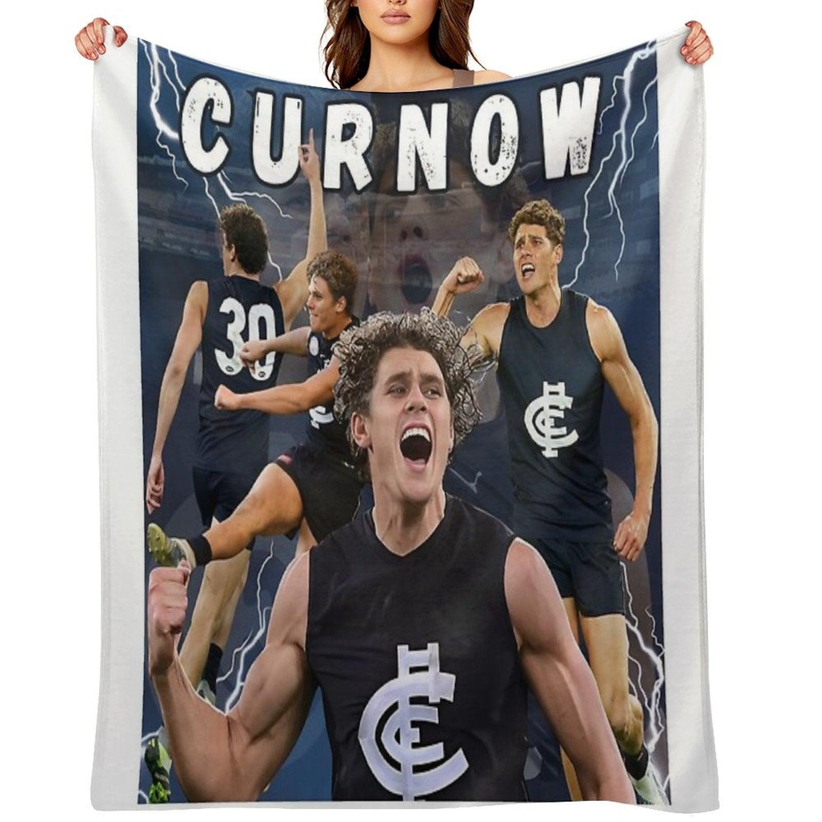 Charlie Curnow Carlton Football Club AFL Player Throw Blanket