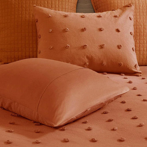 Brooklyn Cotton Jacquard Comforter Set with Euro Shams and Throw Pillows - Gifts for You 'n Me