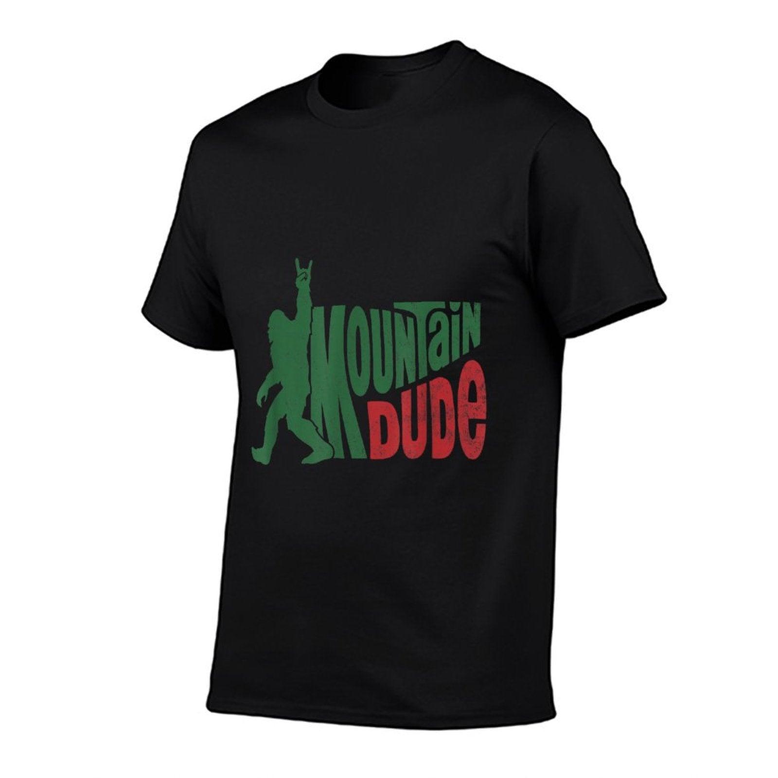 Mountain Dude Funny Bigfoot Sasquatch Hiking Gift, Small, White T-Shirt