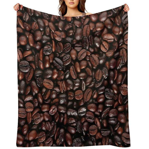 Coffee Beans Background Compact Throw Blanket