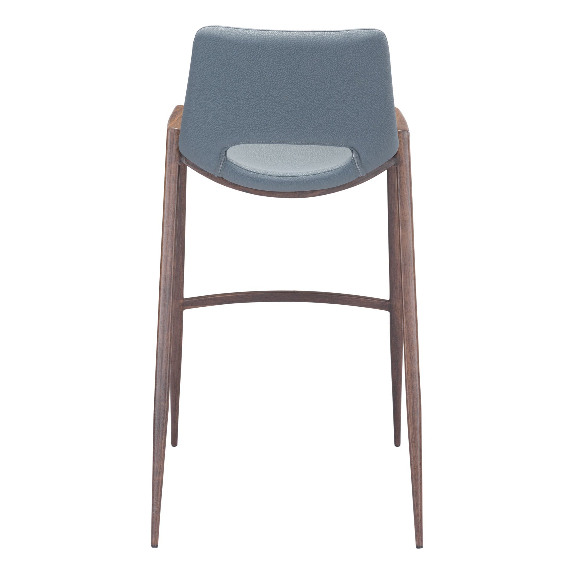 Desi Barstool (Set of 2) Azure Gray & Walnut