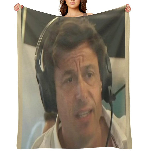Confused Toto Wolff Velvety-soft Throw Blanket