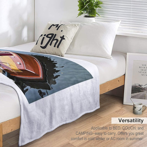 Photo of A Chris Craft Riviera Travel-friendly Throw Blanket