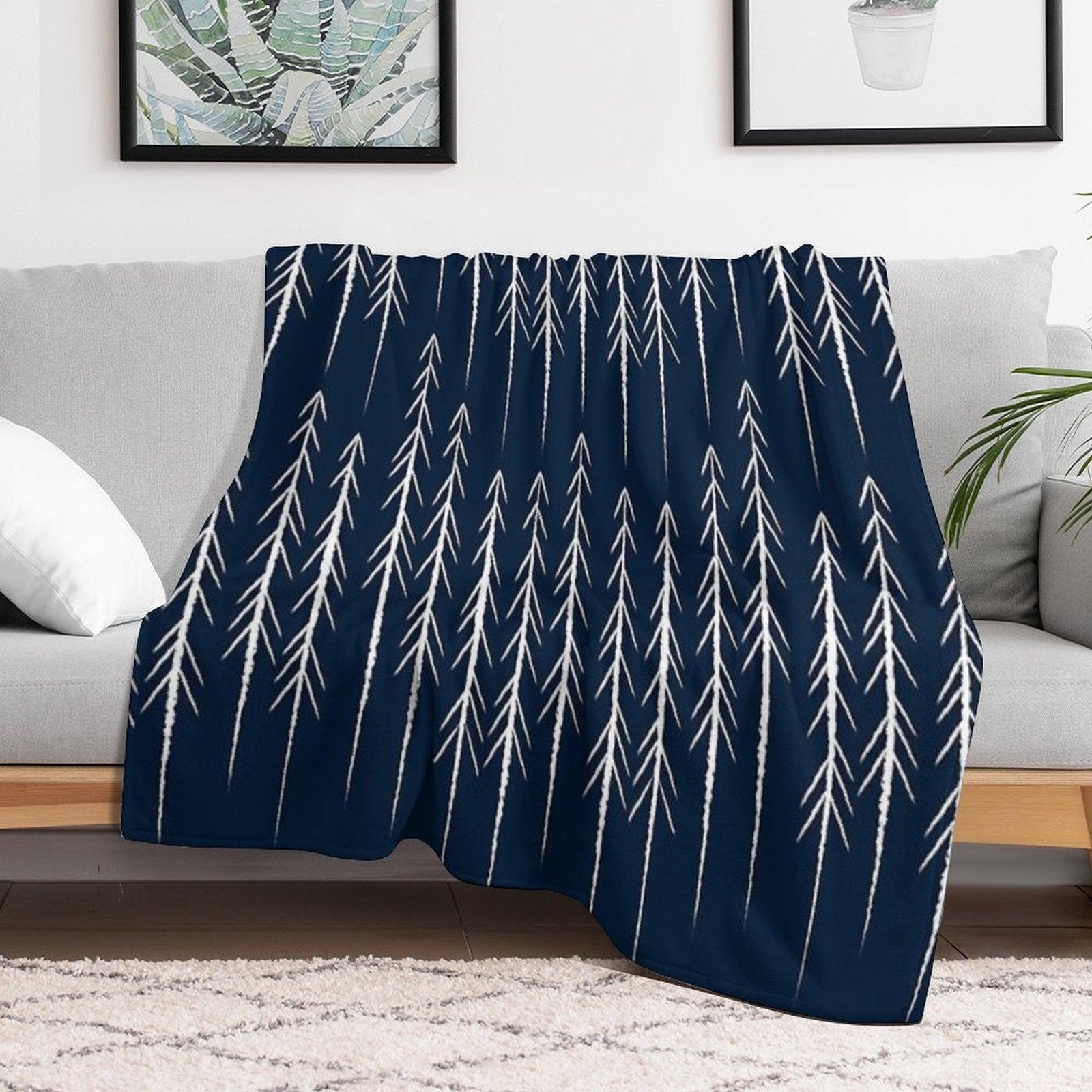 Pine Trees Throw Blanket