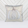 Lace Embroidered Pumpkin Throw Pillow – Neutral Fall Accent Cushion Set of 2