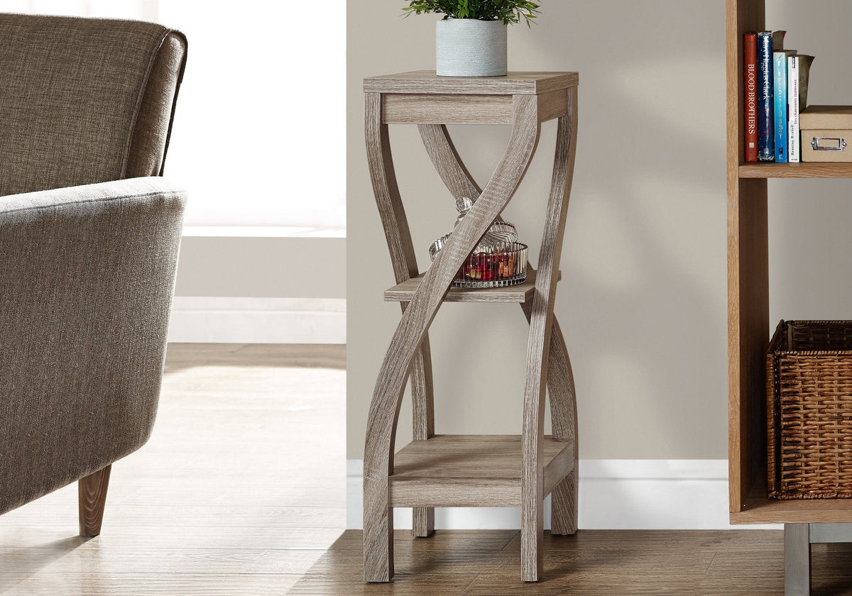 Accent Table - Square Design with Shelves