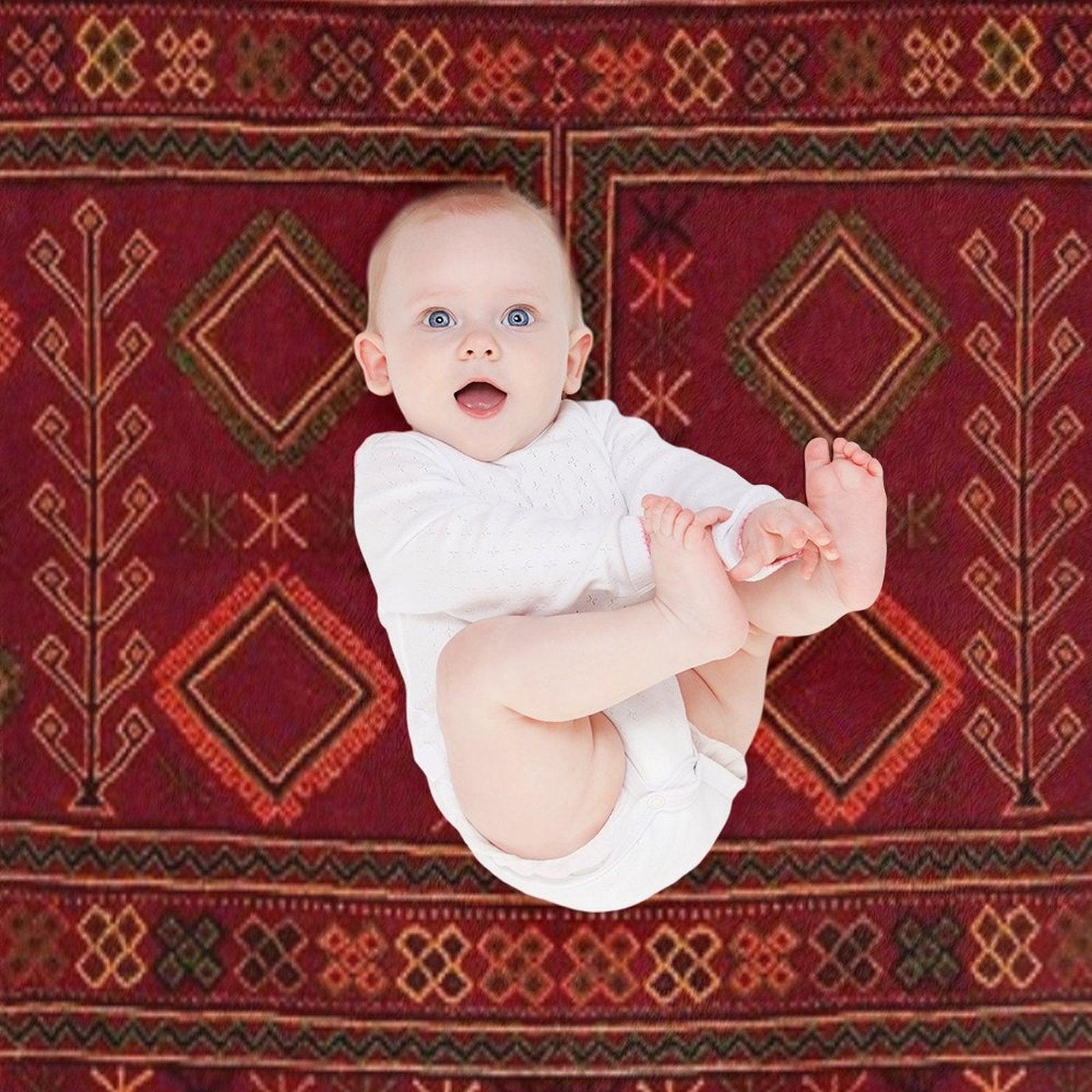 Traditional Moroccan Artwork Design Throw Blanket