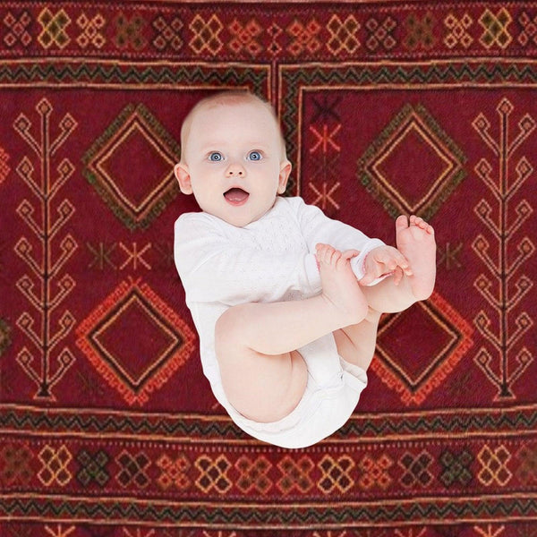 Traditional Moroccan Artwork Design Throw Blanket