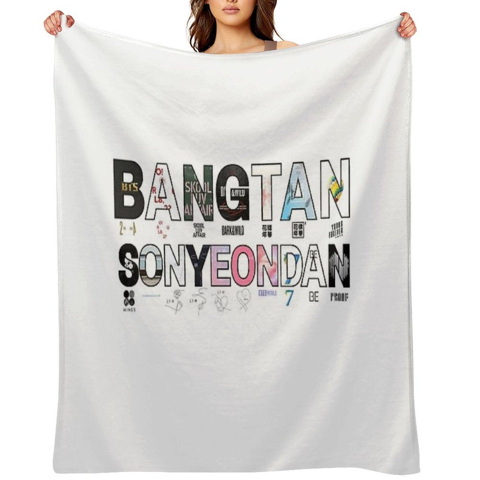 BANGTAN SONYEONDAN BTS Album Cover Design – BTS Discography Fan Art Throw Blanket