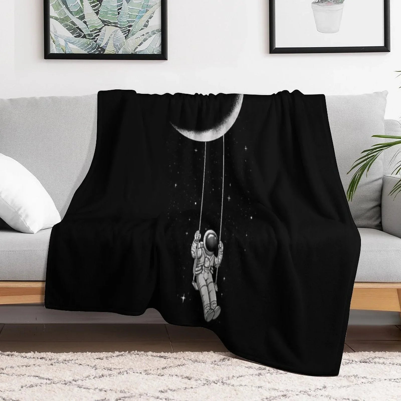 Moon Swing Throw Blanket