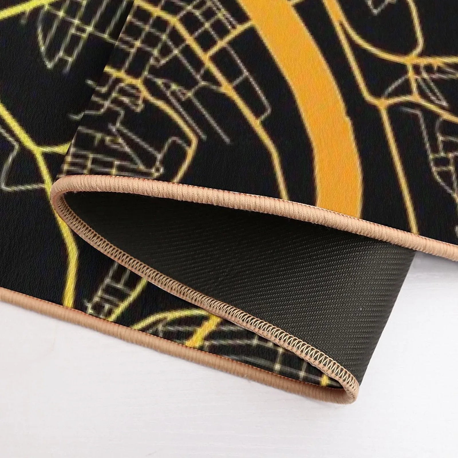 Pittsburgh Map Black And Yellow Bath Mat