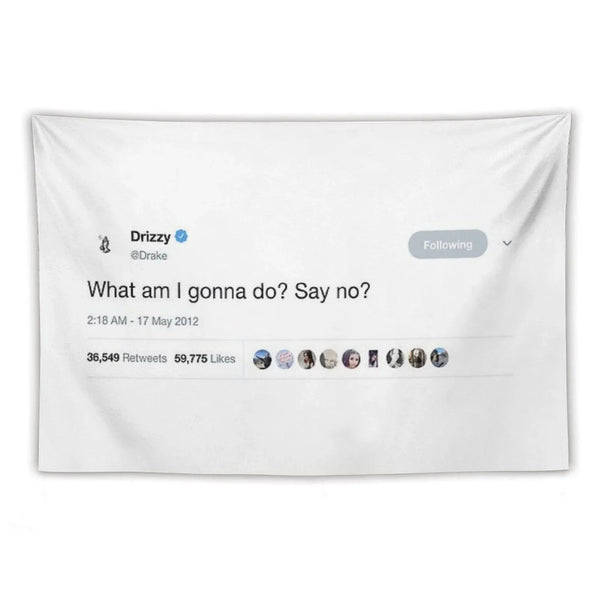 Drake - What Am I Gonna Do Say No Tweet Tapestry