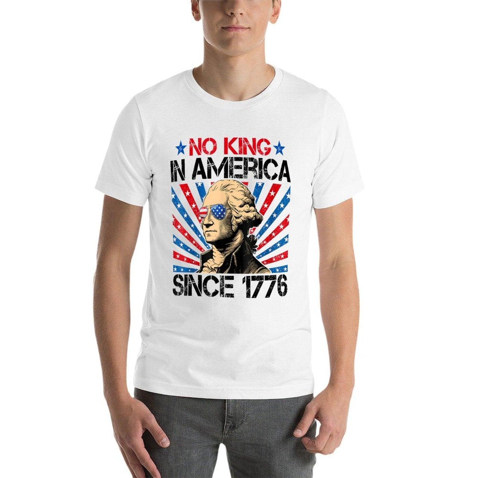No Kings in America Since 1776 Distressed Vintage USA  Durable T-Shirt