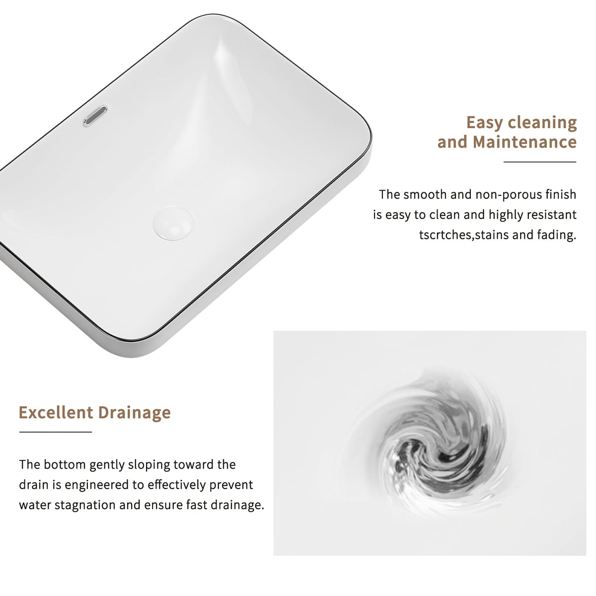 Ceramic Undermount Bathroom Sink 22.05