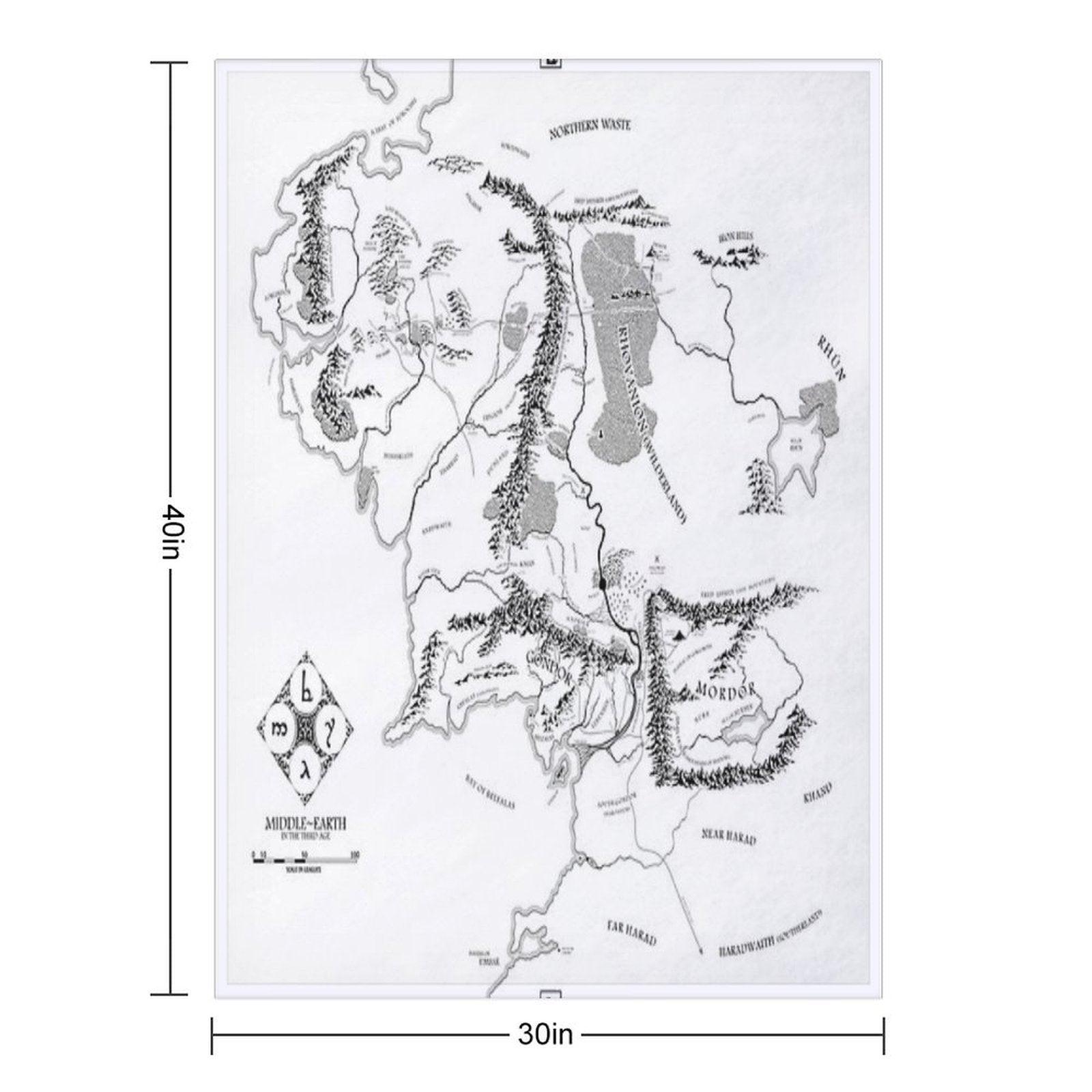 Fantasy Map Throw Blanket